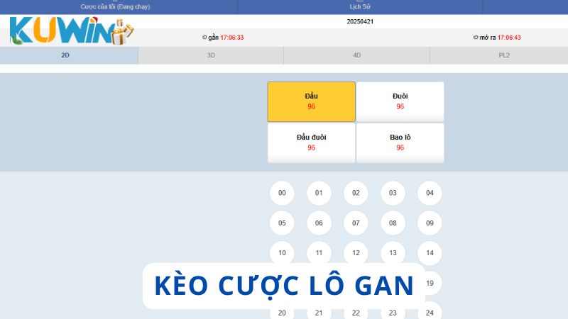 Các kèo phù hợp để đặt cược lô gan